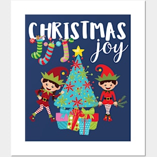 Christmas Joy Elves Posters and Art